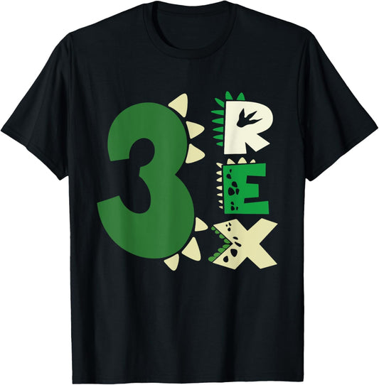 Three Rex Birthday 3rd Dinosaur Birthday Dino Birthday Boy T-Shirt
