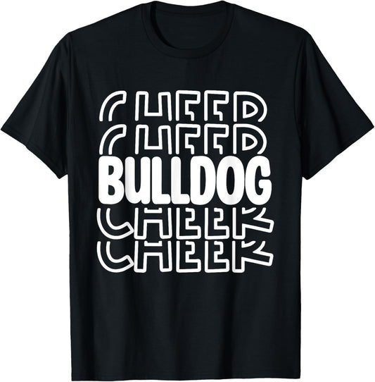 Bulldog Cheer High School Sports Team Mascot Football Cheer T-Shirt