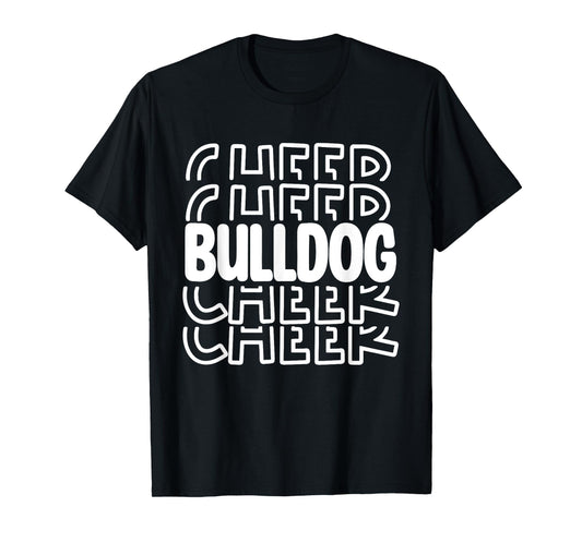 Bulldog Cheer High School Sports Team Mascot Football Cheer Men Women T-Shirt