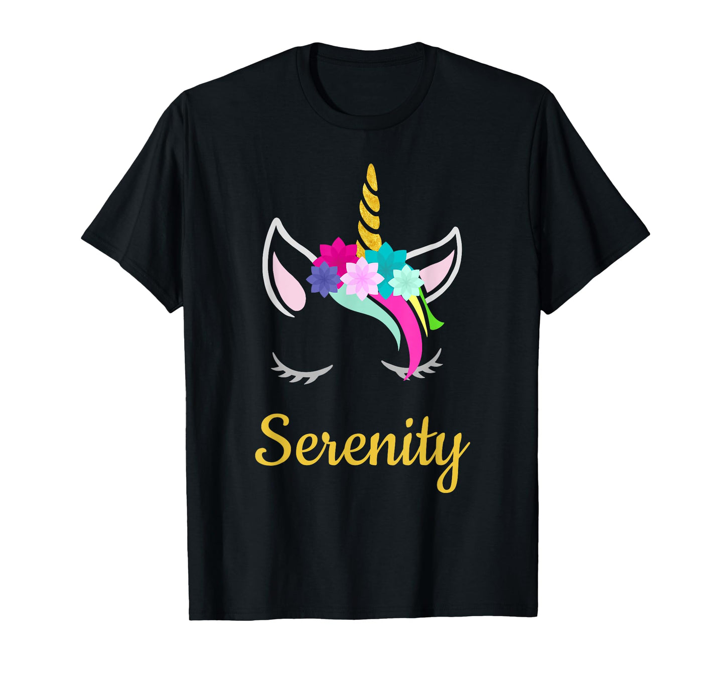 Serenity Dark Unicorn Name T-Shirt