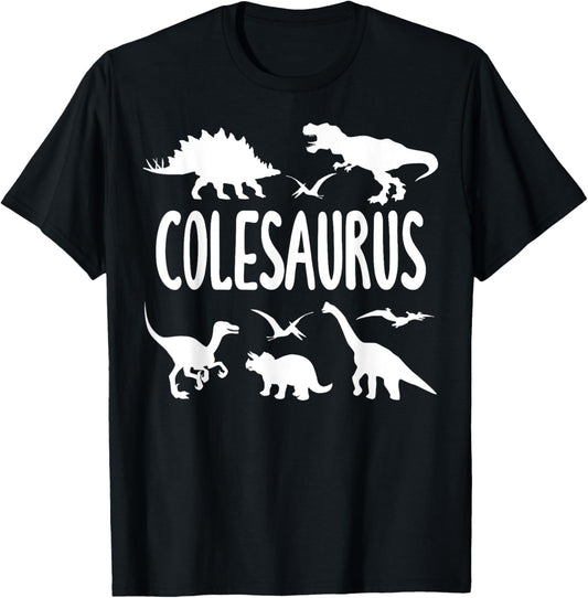 Dinosaur T Rex Dino Cole Colesaurus Boys Name T-Shirt
