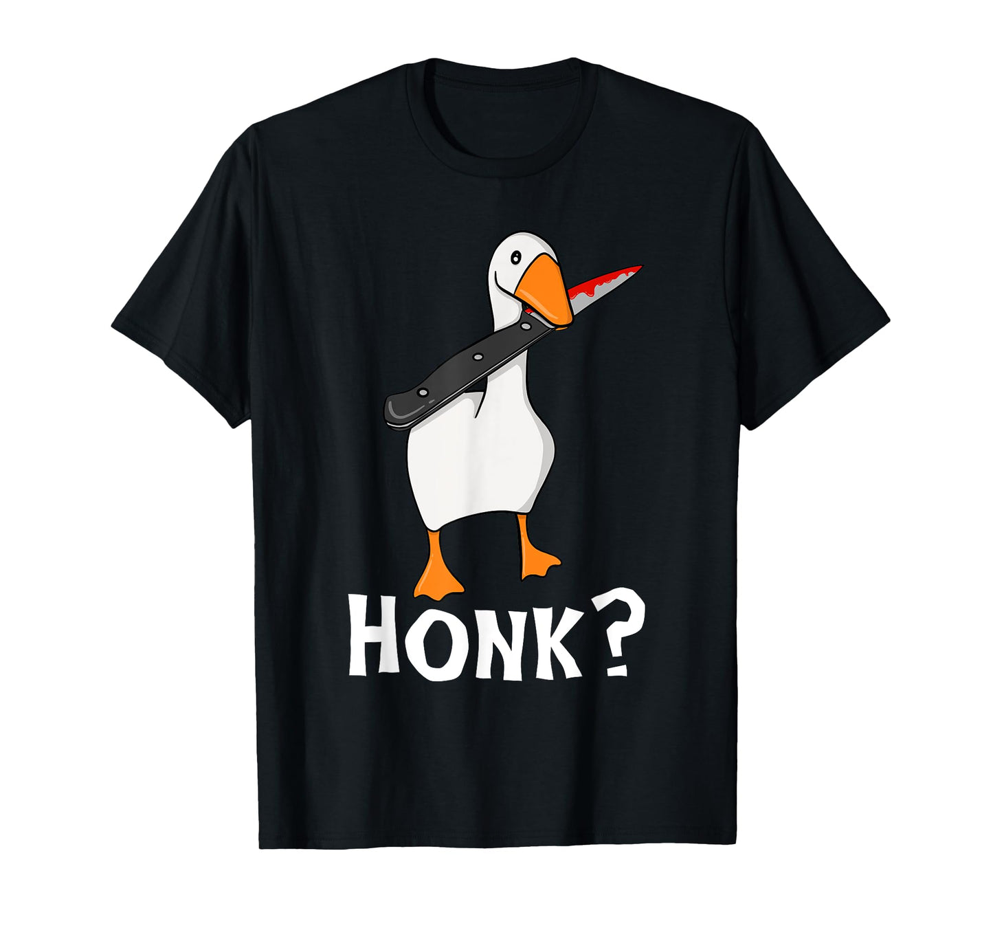 Odd Love Halloween Murderous Goose With Knife True Crime T-Shirt