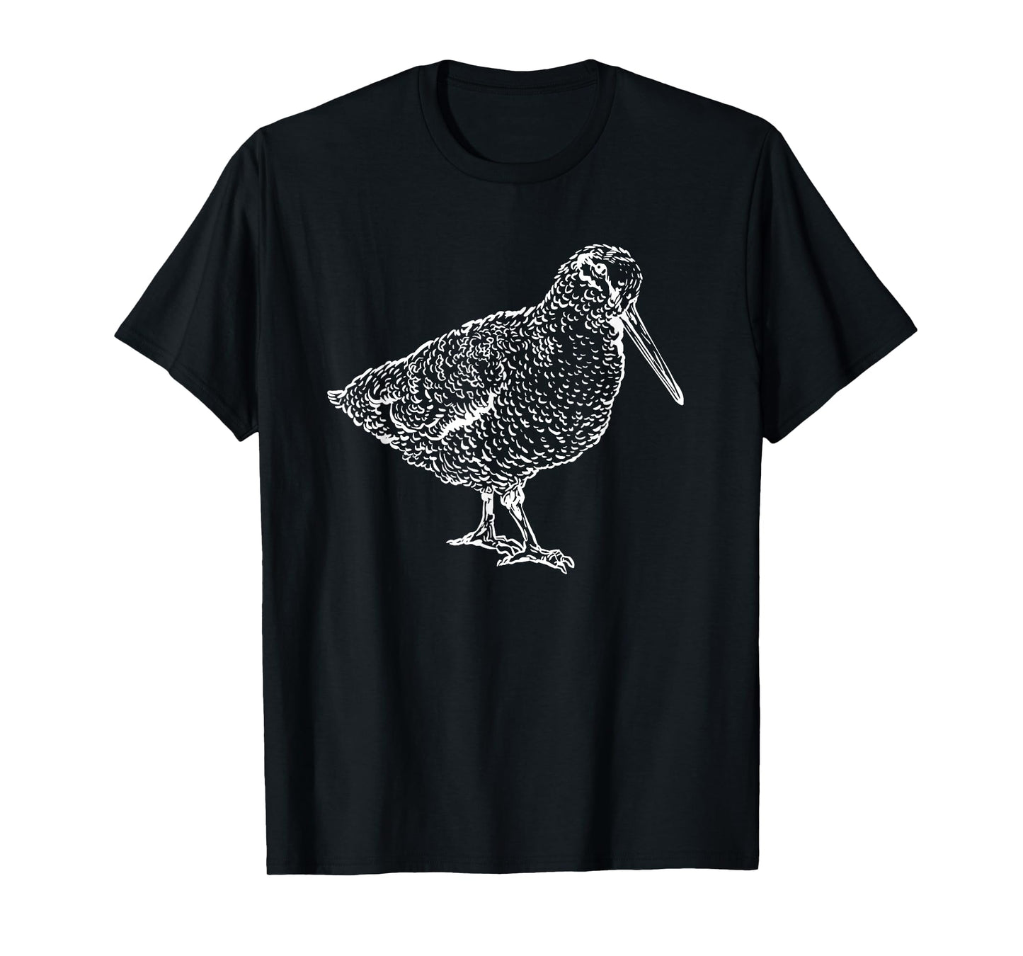 Woodcock Bird Hand-Drawn Wildlife Nature Flying T-Shirt