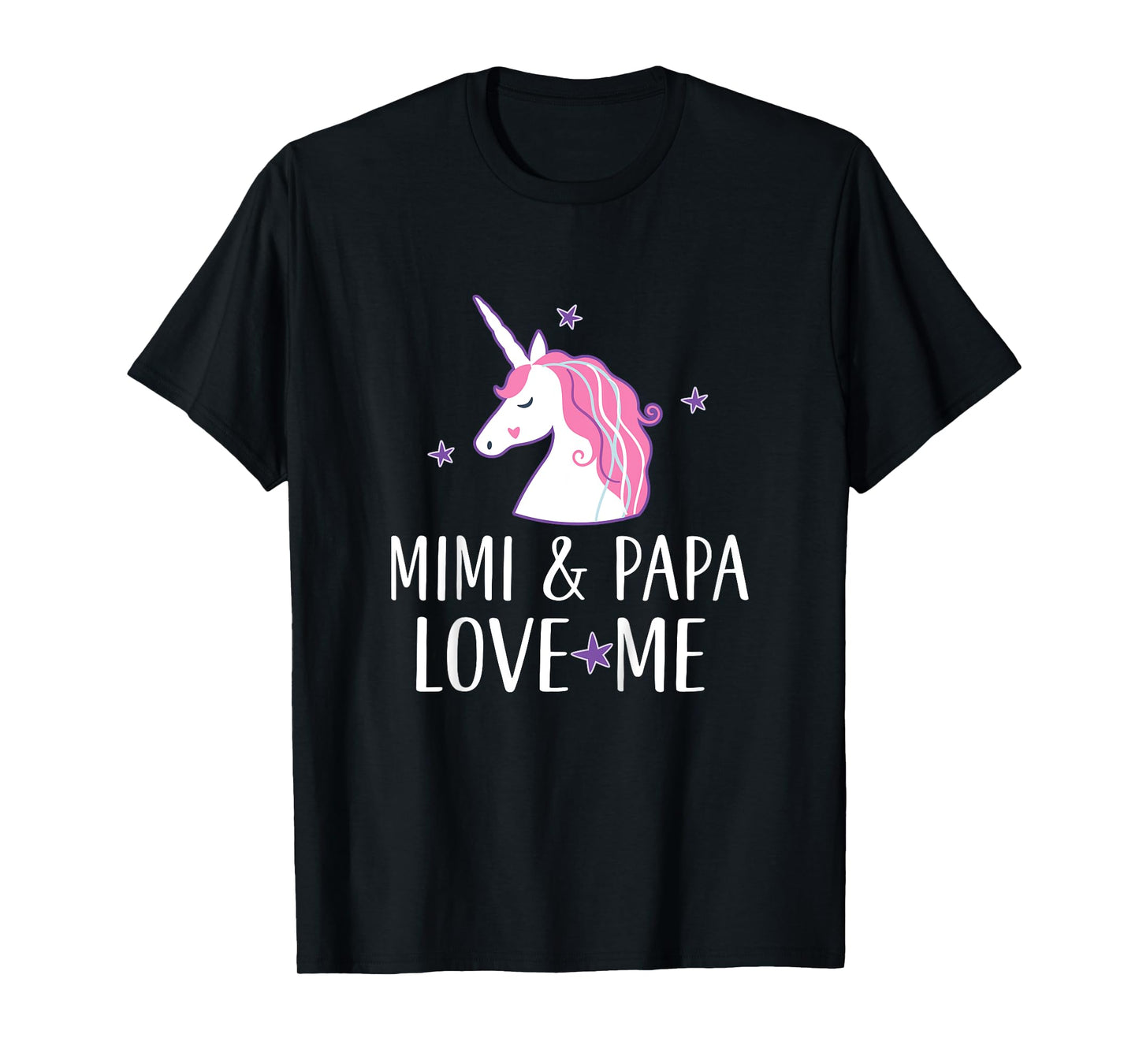 Kids Mimi and Papa Love Me Granddaughter Unicorn T-Shirt