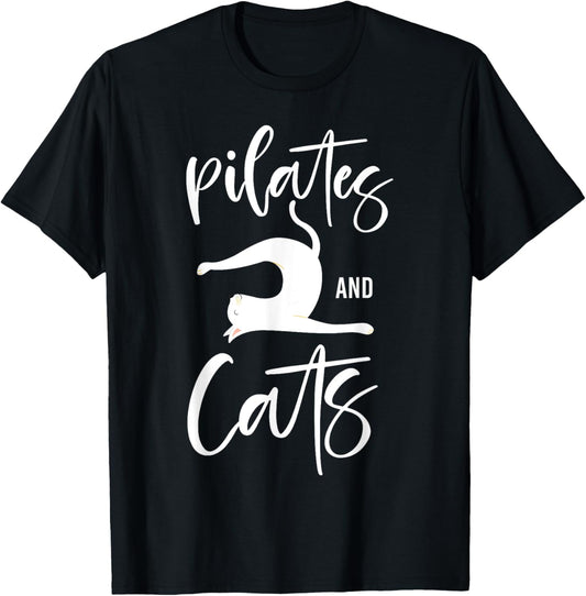 Pilates Instructor Teacher Cat Pilates And Cats T-Shirt