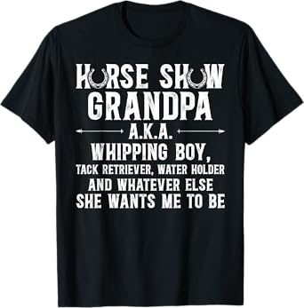 Horse Show Grandpa Definition Equestrian Grandpa T-Shirt