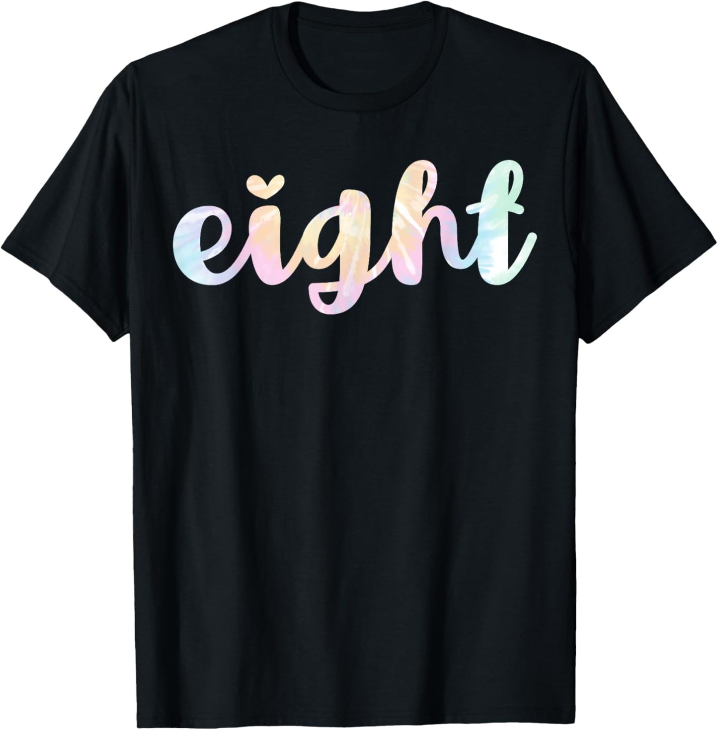 Eight Trendy Tie Dye 8th Birthday Girl T-Shirt