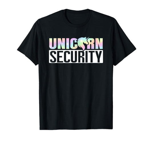 Halloween Mom Dad Daughter Adult Costume Unicorn Security T-Shirt
