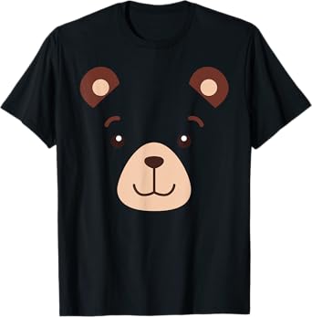 Bear Face Halloween Costume Kids Boy Girl Adult Gift T-Shirt