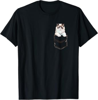 Ragdoll Ragdoll Cat Pocket Kitten Pet Owner T-Shirt