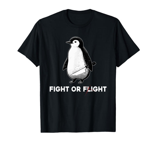 Cute Penguins Classic Fights Funny Animal Lovers Or Flight T-Shirt