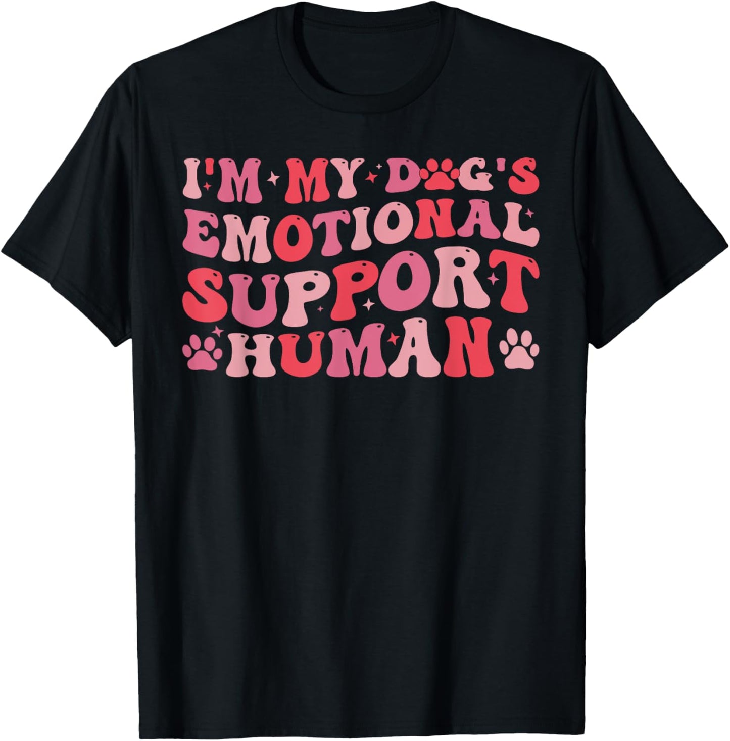 I'm My Dog's Emotional Support-Human Retro Dog T-Shirt