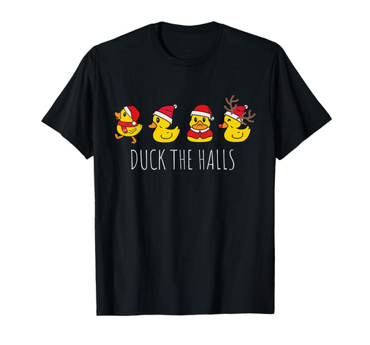 Duck the Halls Christmas Mallard Xmas Duck Lover Women Men T-Shirt