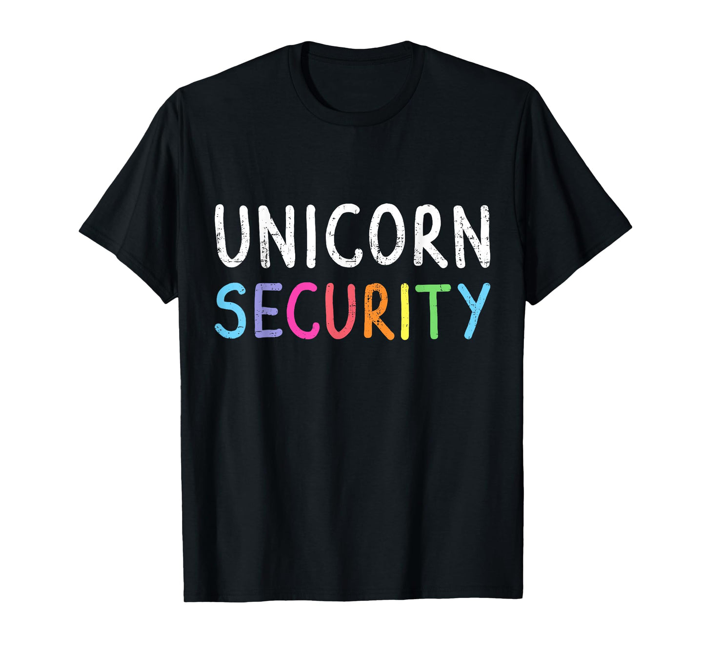 Unicorn security lazy DIY halloween costume mom dad daughter T-Shirt