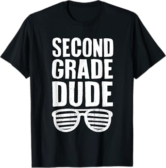 Second Grade Dude Funny First Day Back To School Boys Kids T-Shirt