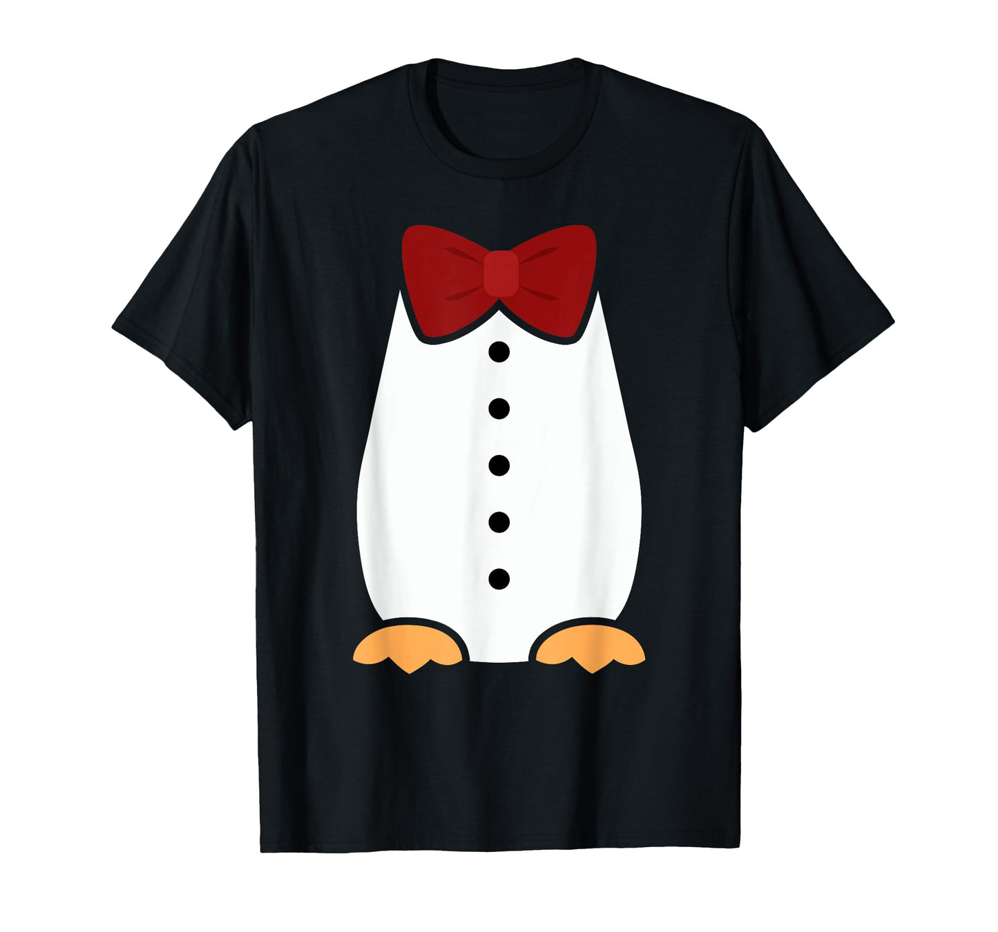 Penguin Tuxedo Funny Costume Halloween Outfit Bow Tie T-Shirt