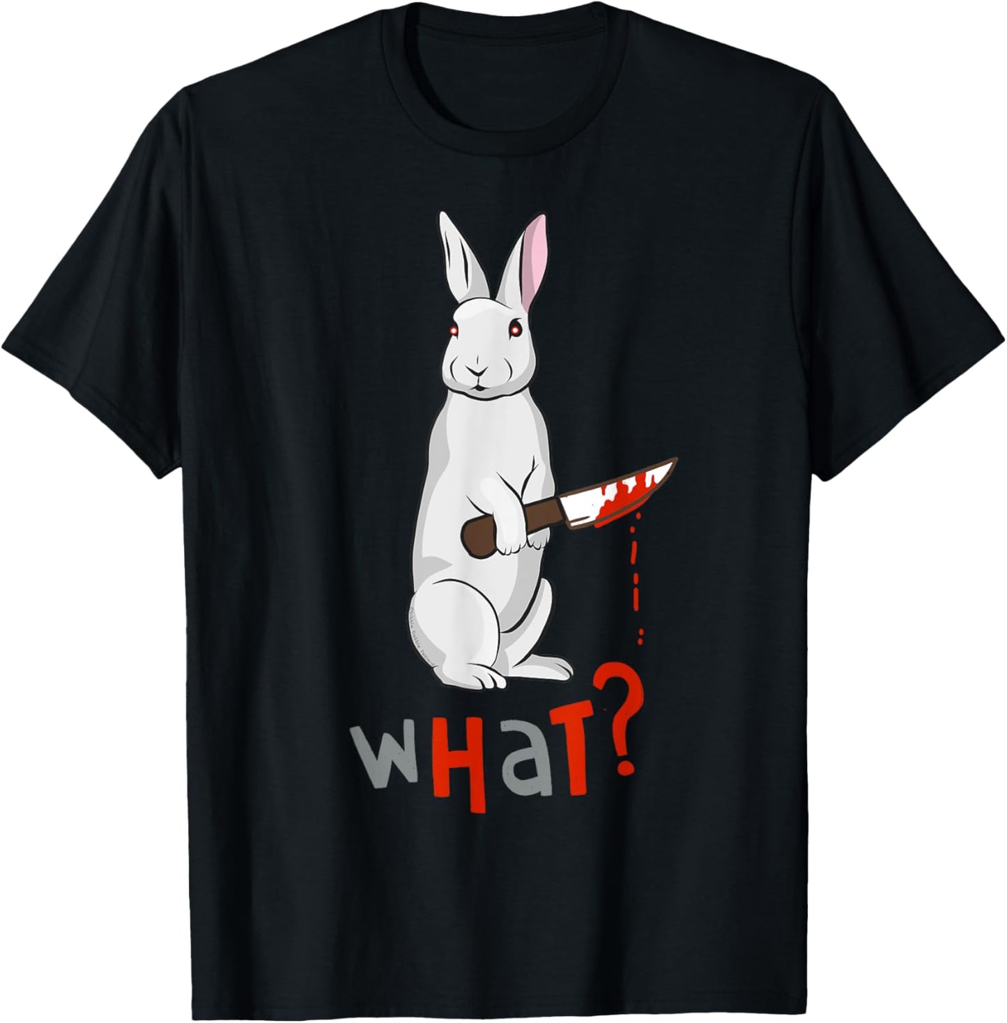 Funny Scary Eyed Killer Rabbit Adult Humour T-Shirt