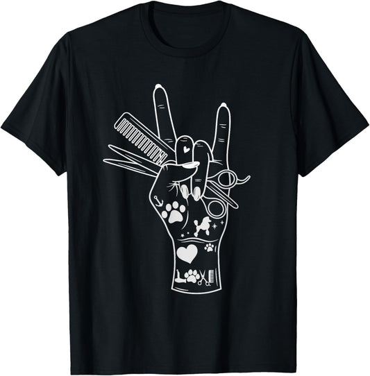 Funny Dog Groomer Fur Artist Pet Grooming Lovers T-Shirt