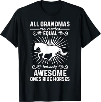 All Awesome Grandmas Ride Horses Tee Gift Idea For Family T-Shirt