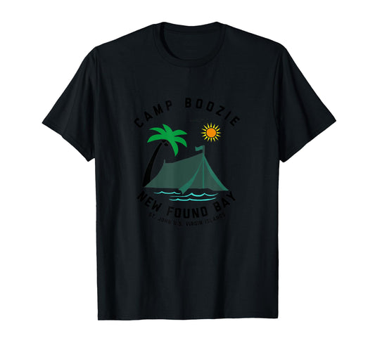 CAMP BOOZIE New Found Bay St John US Virgin Islands T-Shirt