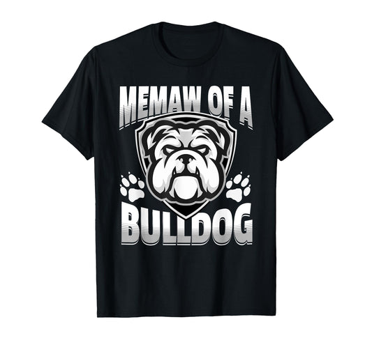 Memaw of a Bulldog Game Mascot Day - Matching Team Color T-Shirt for Men Women Kids