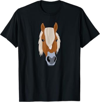 Haflinger Horse Head without Alps Edelweiss Flowers for Riders T-Shirt