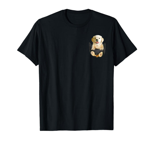 Funny Yellow Lab In Pocket Labrador Retriever T-Shirt