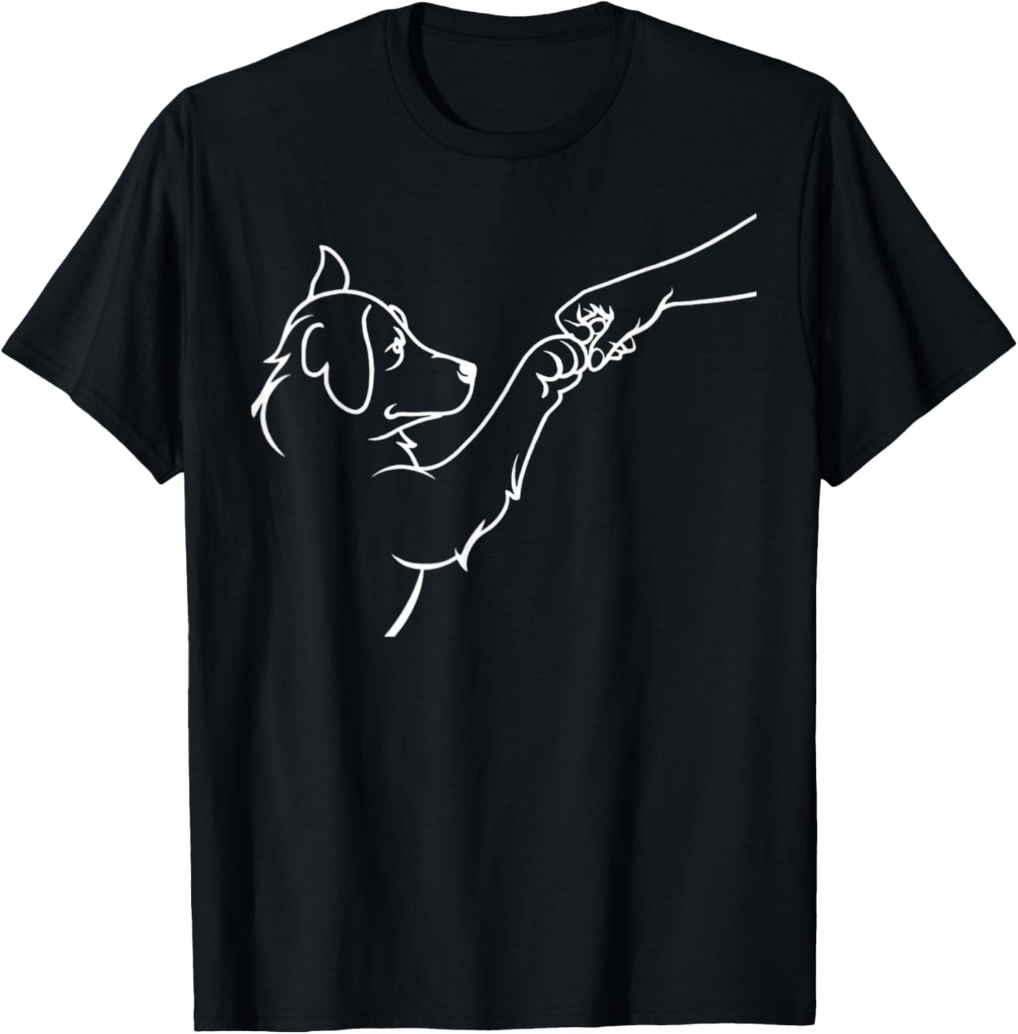 Punch Hand Dog And People Friendship Bump Dog's Paw T-Shirt