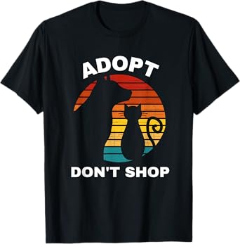 Adopt Don't Shop Tshirt Gifts | Rescue Cats and Dogs T-Shirt
