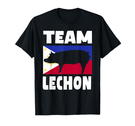 Team Lechon - Funny Lechon Baboy Outfit With Philippine Flag T-Shirt