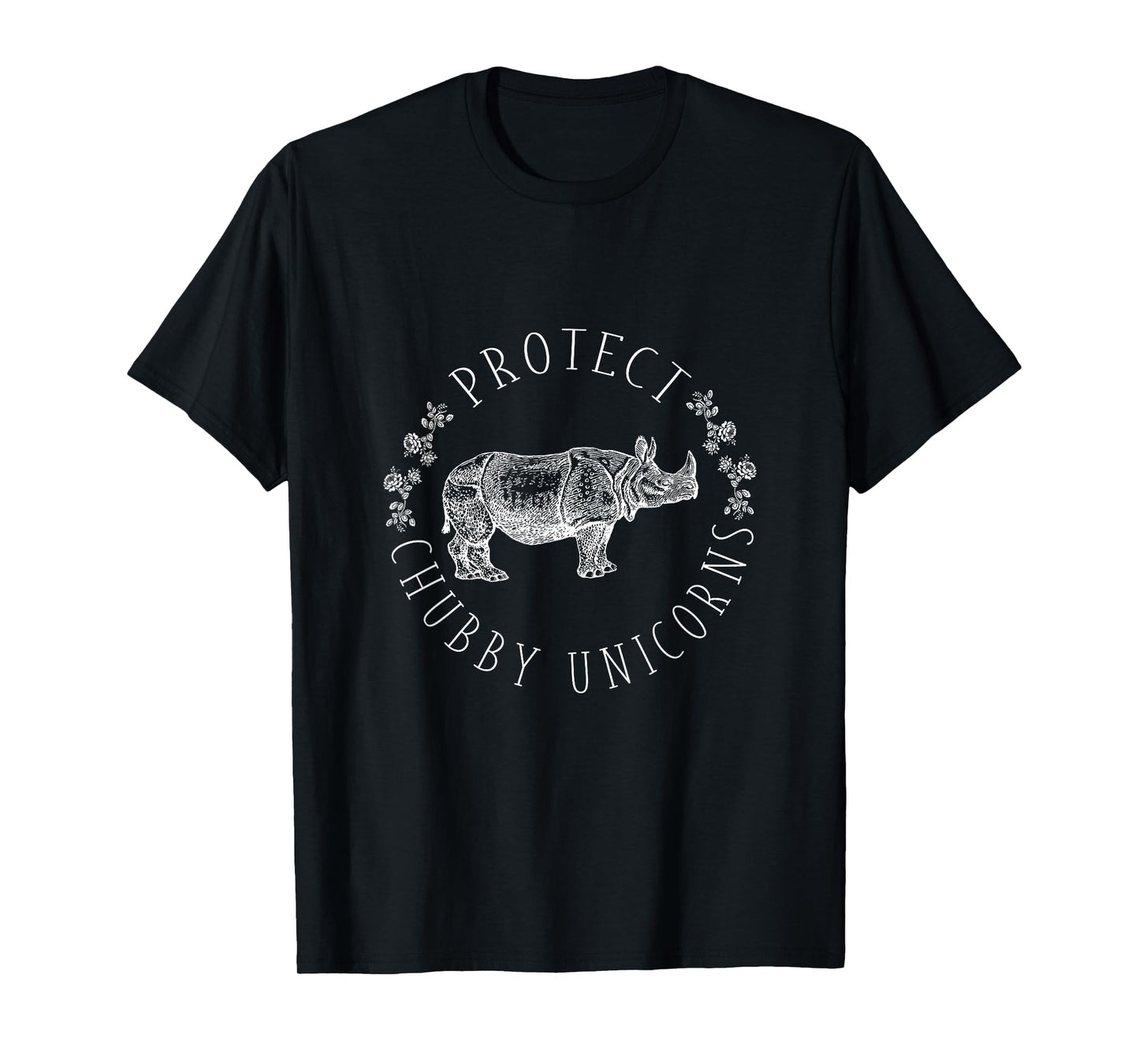 Protect Chubby Unicorns Save the White Rhino Animal Lover T-Shirt
