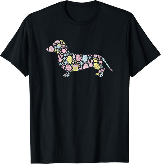 Dachshund Bunny Easter Egg Easter Day Womens Mens Kids T-Shirt