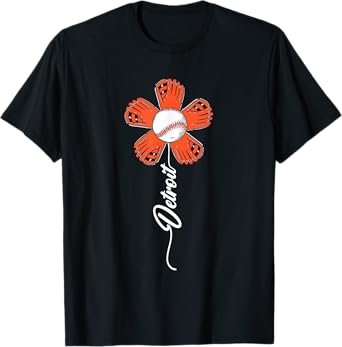 Detroit Proud Name Men Women Kids Girls Boys Flower T-Shirt