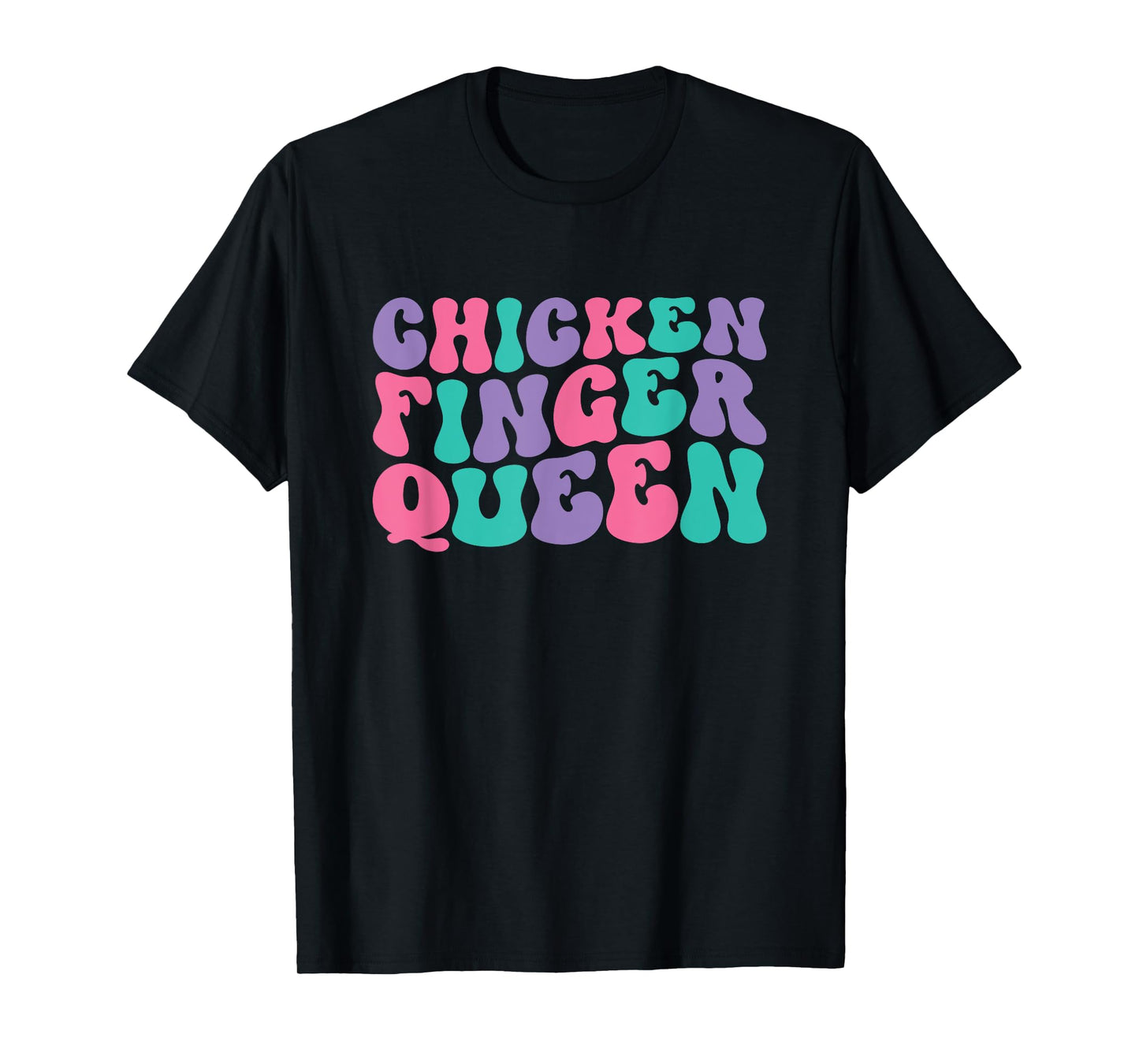 Chicken Finger Queen Womens Chicken Fingers Retro Vintage T-Shirt