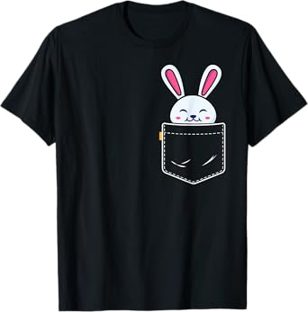 Bunny In Pocket Shirt Rabbit Lover Gifts For Women Men Kids T-Shirt