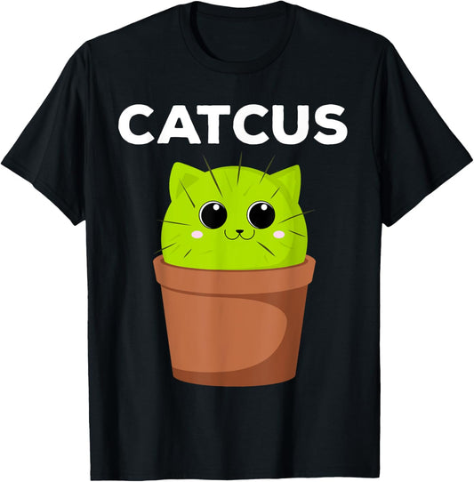 Catcus Funny Cat Pun Gift for Cat Moms Cactus T-Shirt