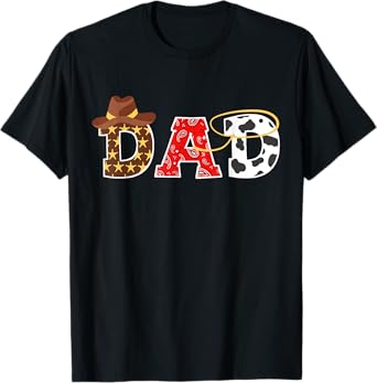 Cowboy Dad Western Rodeo Theme Kids Birthday Matching Family T-Shirt