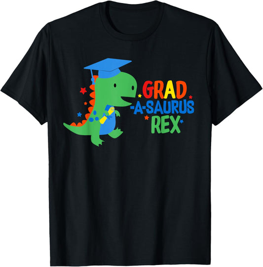 Boys Graduation Dinosaur TRex Matching Family Party Graduate T-Shirt