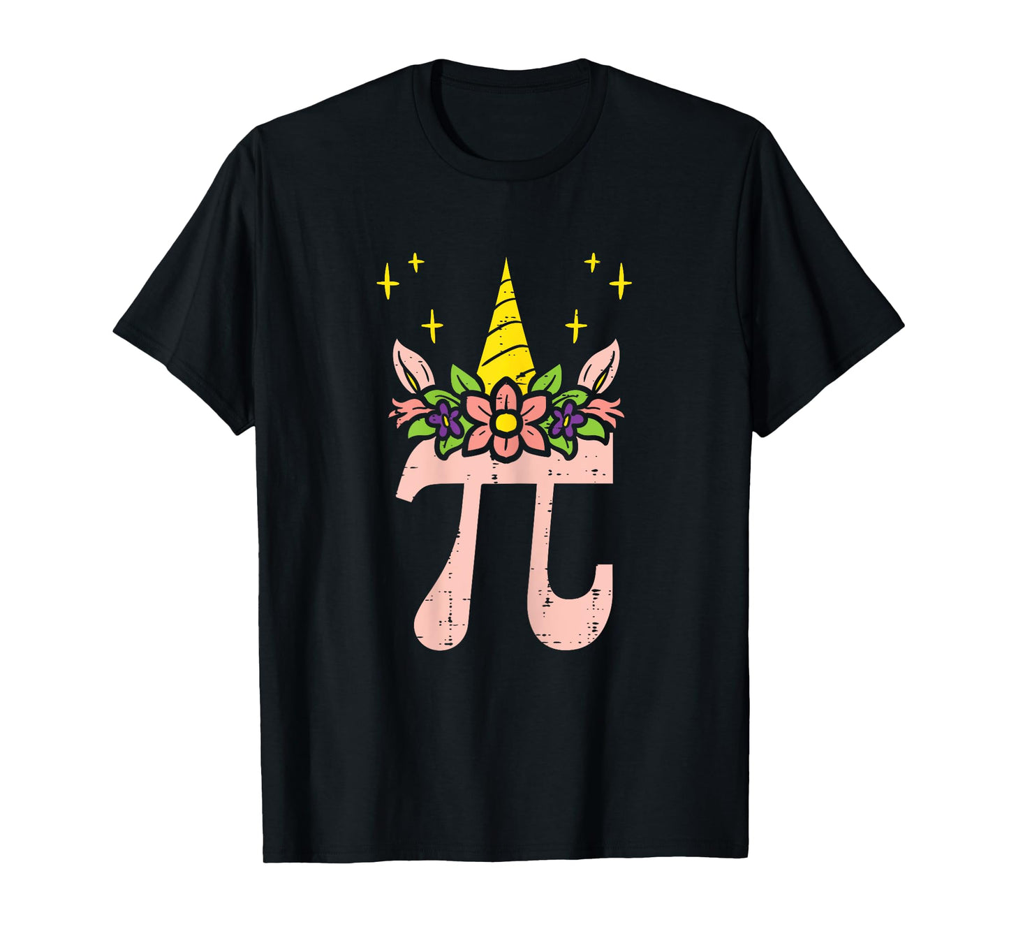 Pi Day Symbol Unicorn Head Cute 314 Math Pun Geek Girls Kids T-Shirt