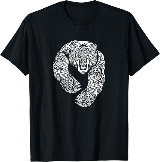 CELTIC KNOTWORK TRIBAL TATTOO BEAR T-SHIRT T-Shirt