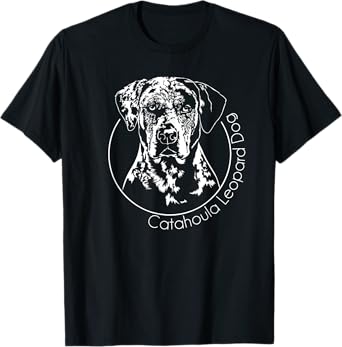 Louisiana Catahoula Leopard Dog Portrait T-Shirt for Men Women