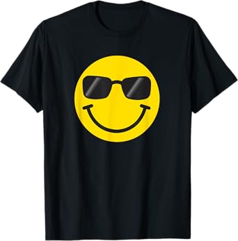 Funny Smiling Emoticon Men Women Graphic Happy Face Smile T-Shirt