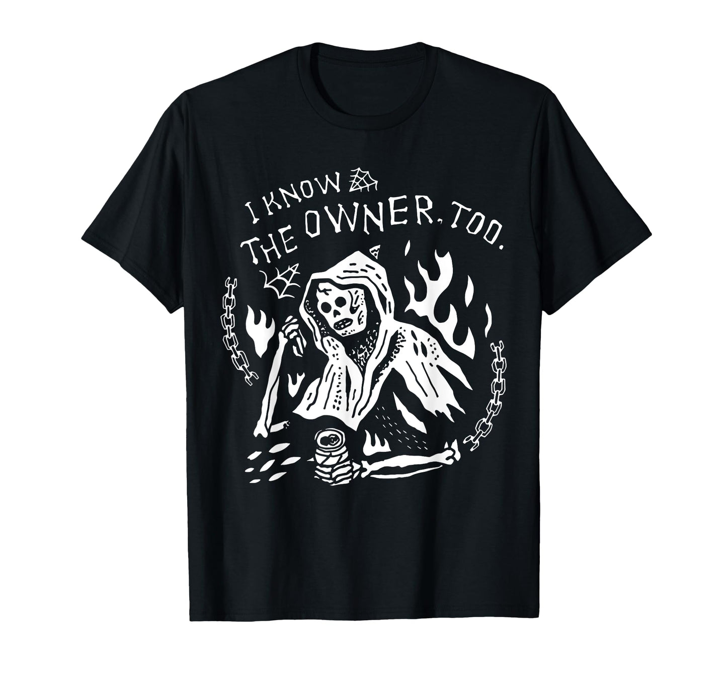 I Know The Owner Too Tattoo Skeleton Skull T-Shirt