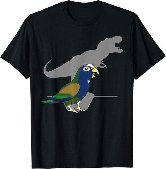 Dinosaur Parrot, Birb memes, T-rex White capped Pionus T-Shirt