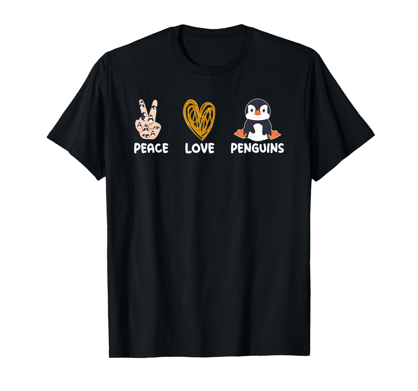 Funny Penguin Peace Love Penguins Kids T-Shirt