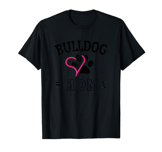 Womens Bulldog Mom T-Shirt