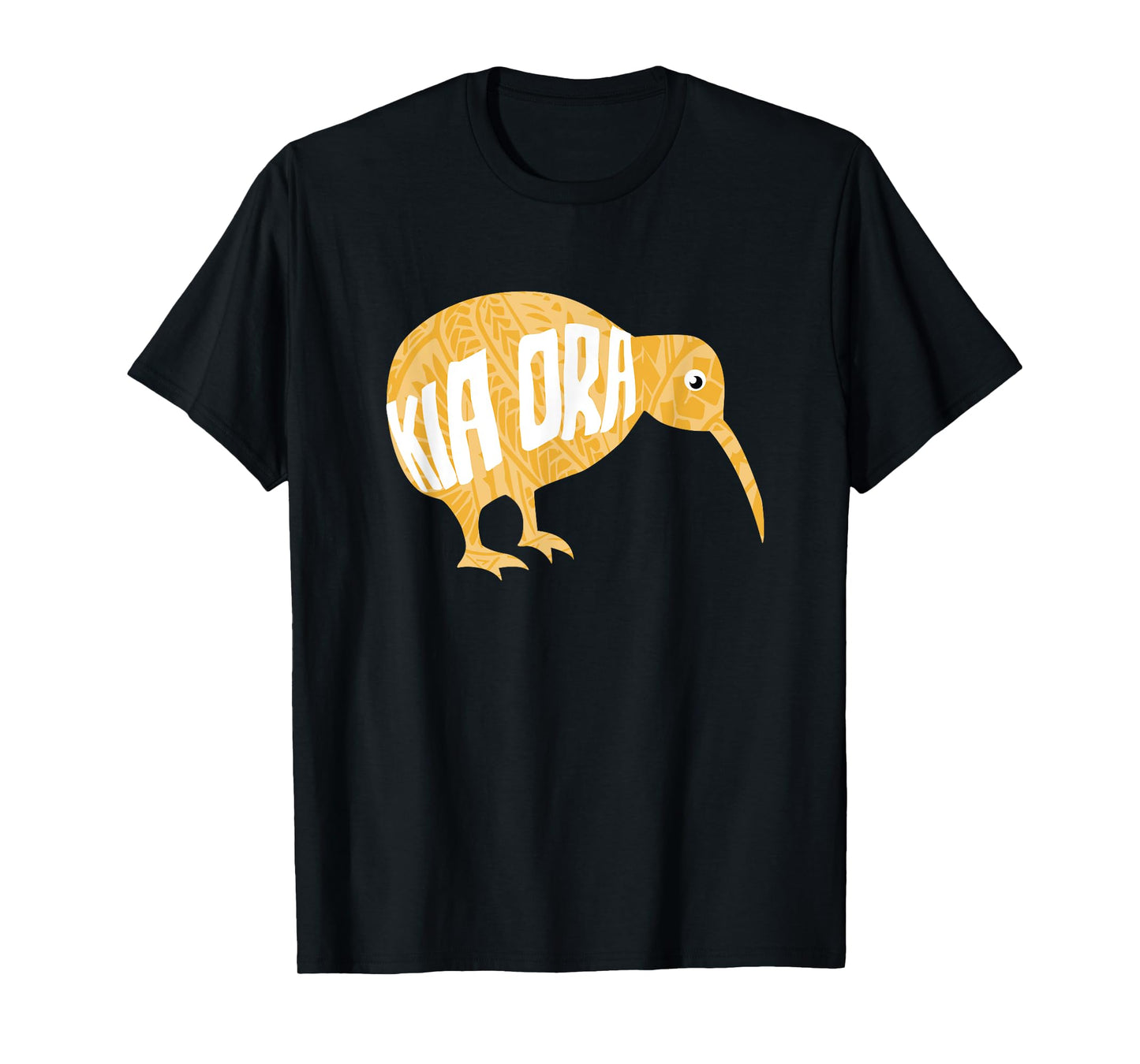 New Zealand Kiwi Bird Tribal Pattern Kia Ora Be Well Gift T-Shirt