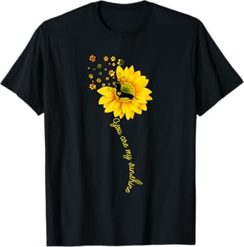 You Are My Sunshine Half Sunflower Dachshund Dog Funny Men Women T-Shirt