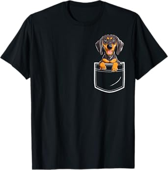 Dachshund in Your Front Pocket T Shirt Dog Puppy Gifts Women T-Shirt