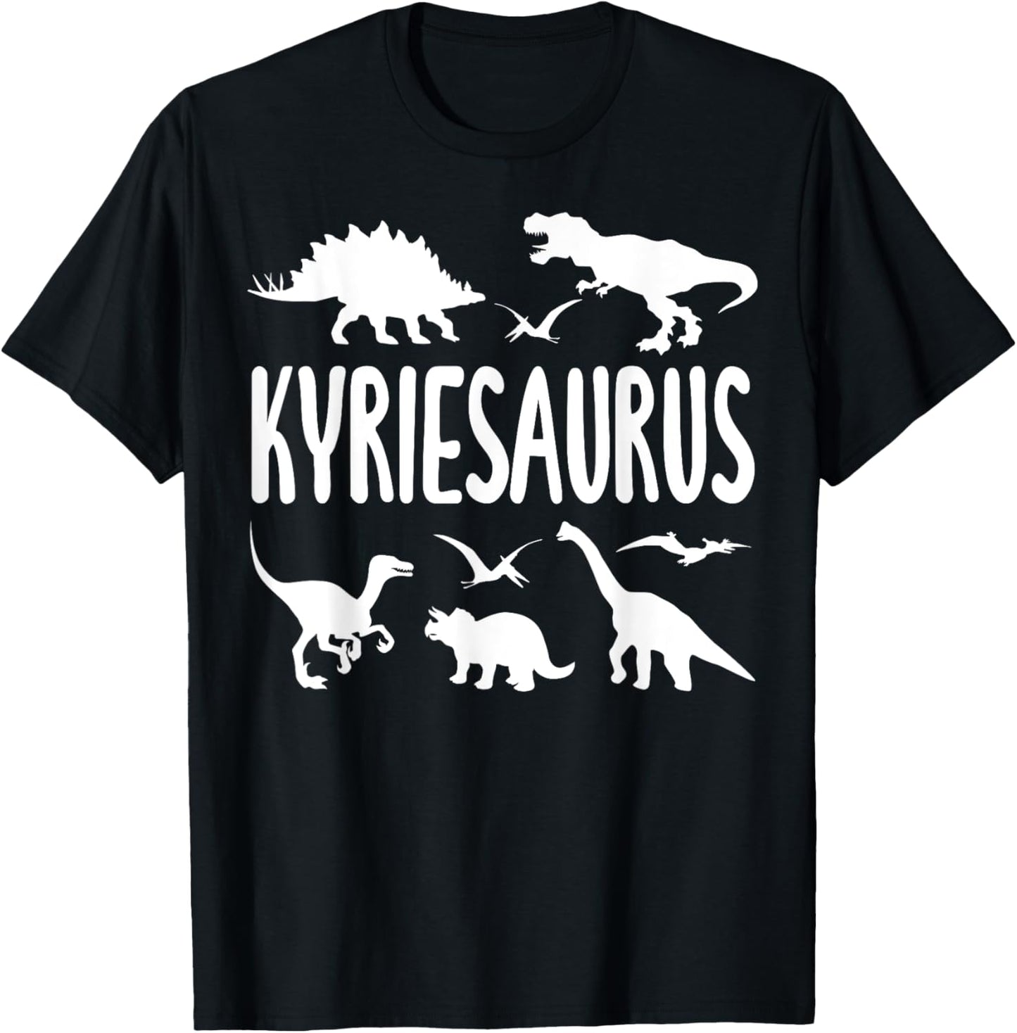 Dinosaur T Rex Kyrie Kyriesaurus Boys Dino Name T-Shirt